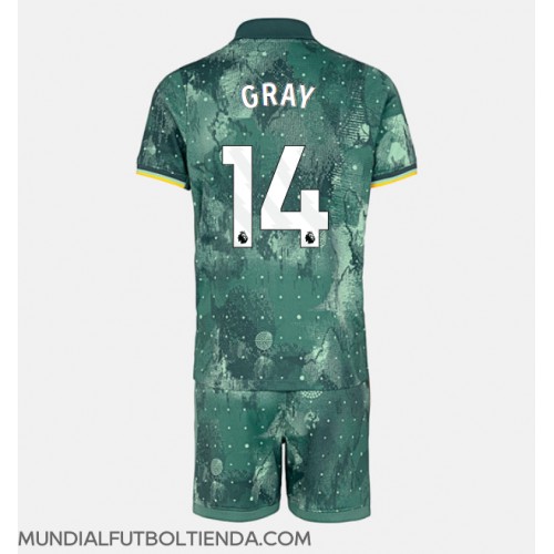 Camiseta Tottenham Hotspur Archie Gray #14 Tercera Equipación Replica 2024-25 para niños mangas cortas (+ Pantalones cortos)